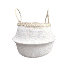 Belly Basket Whitewashed Seagrass Large 35cm