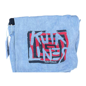 Front of the washed blue logo Kuta Lines bag