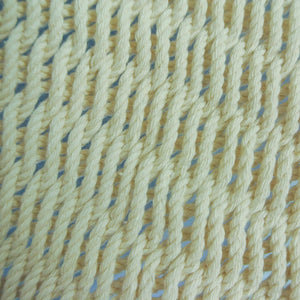 Detail view of the bondi white hammock weave
