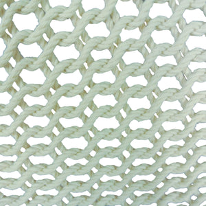Detail view of the byron white hammock weave