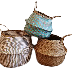 Belly Basket White Weave Seagrass