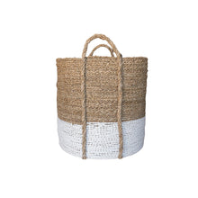 Extra large size mixed white large basket side view of handles