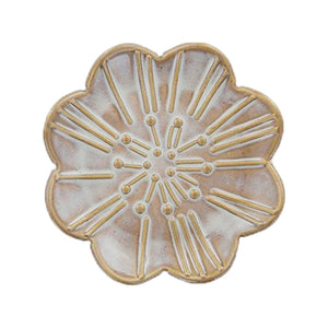 Top view of the flower boho trinket plate