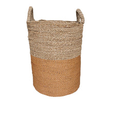 Front view of the brown natural mix tall baskets