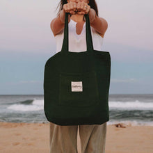 Front of the green tote bag canvas