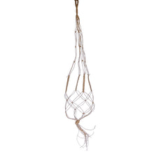 Macrame plant hanger natural full view of the medium size