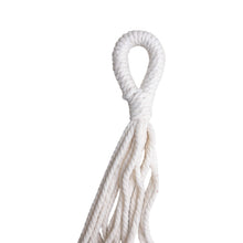Hanging hook loop of the white macrame plant hangers