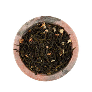 Detail view of jasmine green tea leaves