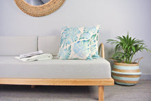 Aqua Palm Print Outdoor Cushion Covers