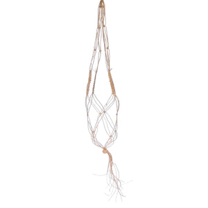 Macrame plant hanger natural full photo of the small size