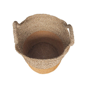 Top view of the brown natural mix tall baskets