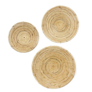 Top view of rattan bowls