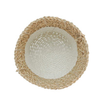Inside view of white dipped planter basket small size