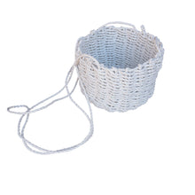 White hanging basket for hanging plants