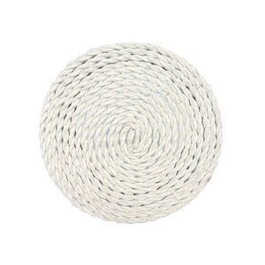 Bottom view of white small basket white dipped